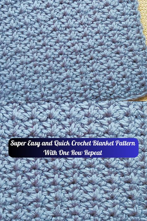 Raji's Craft Hobby: Super Easy and Quick Crochet Blanket Pattern With One Row Repeat Quick Lapghan Crochet Patterns Free, Quick Crochet Blanket Pattern, Quick Crochet Blanket, Prayer Shawl Patterns, Crafts Diy Projects, Crochet Stitches Free, Easy Crochet Patterns Free, Crochet Blanket Designs, Crochet Blanket Pattern