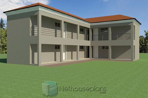 Two Room Rental Apartment Floor Plans | Rental Property | Nethouseplans Rental House Plans, Tuscan House Plans, One Bedroom House Plans, Double Storey House Plans, Single Storey House Plans, House Plans South Africa, House Plans For Sale, Small Apartment Building, Small Cottage House Plans