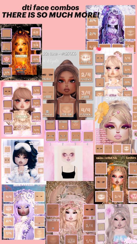 #dti#makeup#game Face Hacks, Makeup Combo, Makeup Faces, Fancy Dress Code, Hair Combos, Toro Inoue, Face Ideas, Custom Makeup, Roblox Dress