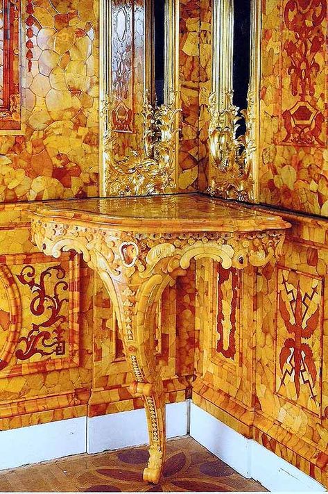 Mystery of the Amber Room at Catherine Palace | Sand In My Suitcase Russian Palaces, Tsarskoe Selo, Romanov Palace, Castle Interiors, Catherine Palace, Amber Room, Palace Interior, Russian Architecture, Hermitage Museum