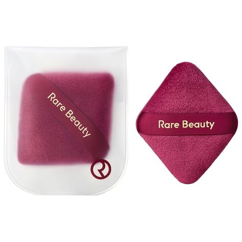 Soft Touch Setting Powder and Baking Puff Duo - Rare Beauty by Selena Gomez | Sephora Best Makeup Sponge, Fake Makeup, Rare Beauty By Selena Gomez, Mini Makeup Bag, Powder Puffs, Makeup Blending, Tubing Mascara, Best Makeup Brushes, Shop Makeup