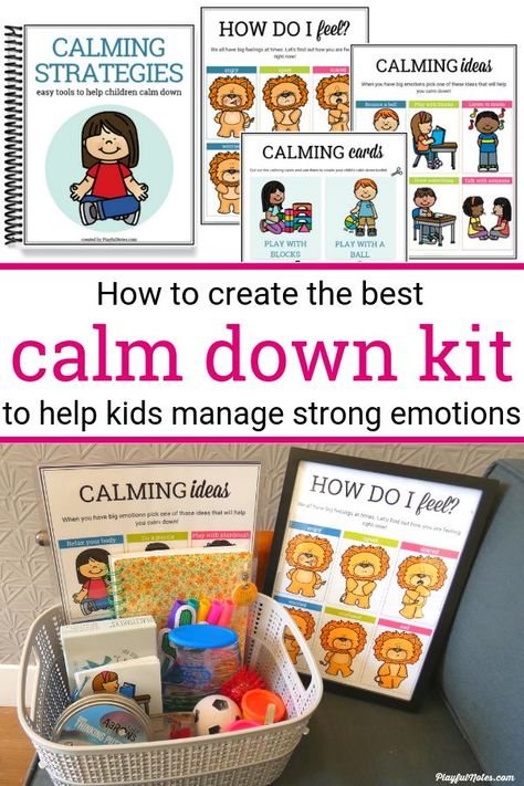 Emotions Printable, Calm Down Strategies, Calm Down Kit, Emotions Posters, Calm Kids, Strong Emotions, Calm Down Corner, Calming Strategies, Emotional Child