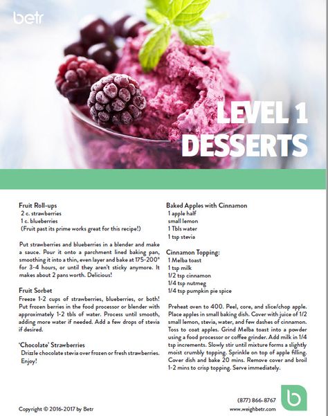 Level 1 Desserts | Betr Health Help Center Health Meal Plan, Gut Healing Recipes, Better Diet, Gut Health Recipes, Food Program, Healing Recipes, Health Desserts, Food Info, Meal Prep For The Week