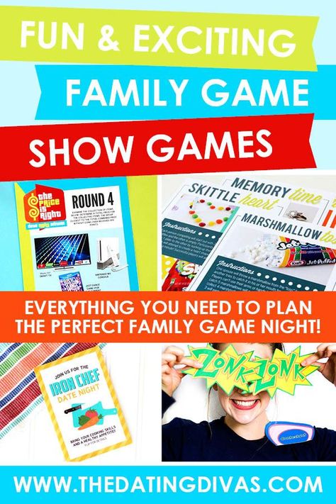 Fear Factor Games, Diy Family Games, Family Game Night Ideas, Game Night Ideas, Family Feud Game, Night Activities, Holiday Traditions Family, Game Shows, Game Room Family