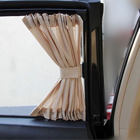 Hot Sale 2pcs 50L 50x45cm Car Sunshade Window Curtain Retractable Auto Valance Window Tint for Car Sun Protection Curtain Beige Shade Curtain, Car Comfort, Car Sunshade, Window Tint, Car Sun Shade, Side Window, Tinted Windows, Car Camping, Sun Shade