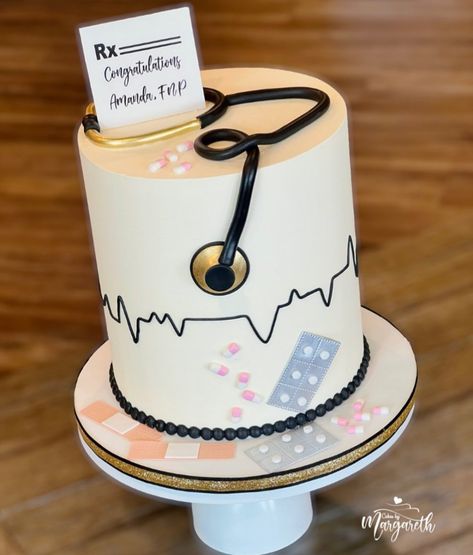 Nurse Practitioner Cake, Doctor Cake Design, Doctor Birthday Cake, Doctor Graduation Cake, Nurse Cake, Doctor Birthday, Doctor Cake, Nursing Cake, Cake Story