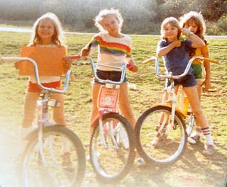 We rode our bikes all over town and played outside all day with no parental supervision. Riding Bikes, Back In My Day, Thanks Mom, Rainbow Shirt, Vintage Memory, I Remember When, Photo Vintage, Sweet Memories, Great Memories