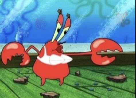 SpongeBob meme Cursed Spongebob Pfp, Spongebob Funny Pictures, Spongebob Faces, Spongebob Meme, Spongebob Pics, Red Crab, Mr Krabs, Current Mood Meme, Spongebob Funny