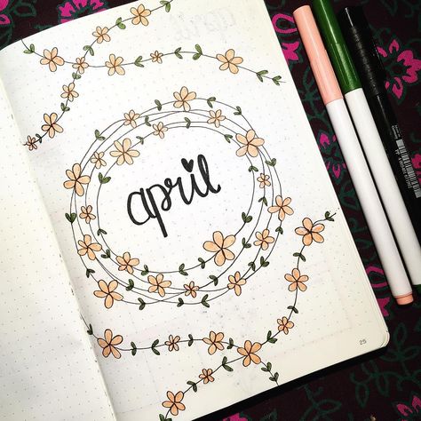 Hello April and Happy Easter! 🌸🌱 - #bujo #bujobeauty #bulletjournal #bulletjournaling #bulletjournalcommunity #bulletjournalinspiration… Easter Bujo, Easter Bullet Journal, April Journaling, Bullet Journal April, Journal April, Handwriting Ideas, Title Ideas, Book Reading Journal, Hello April