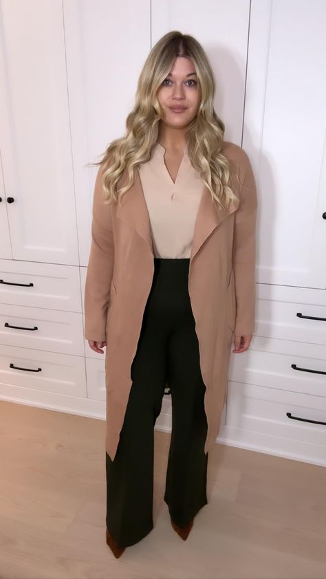 Check out this photo from oliviafredacurves Midsize Office Outfit, Winter Clothing Ideas, Autumn Outfit Inspo, Business Casual Style, Outfit Inspo Winter, Casual Work Attire, Casual Work Outfits Women, Midsize Outfits, Midsize Fashion