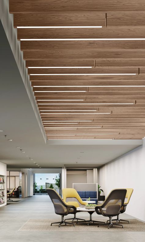 Beam LED | Acoustic Ceiling Baffle Wood Coffered Ceiling, Baffle Ceiling, Acoustic Baffles, Acoustical Ceiling, Acoustic Ceiling, Tongue And Groove Ceiling, Timber Ceiling, Interior Architecture Drawing, Be Curious