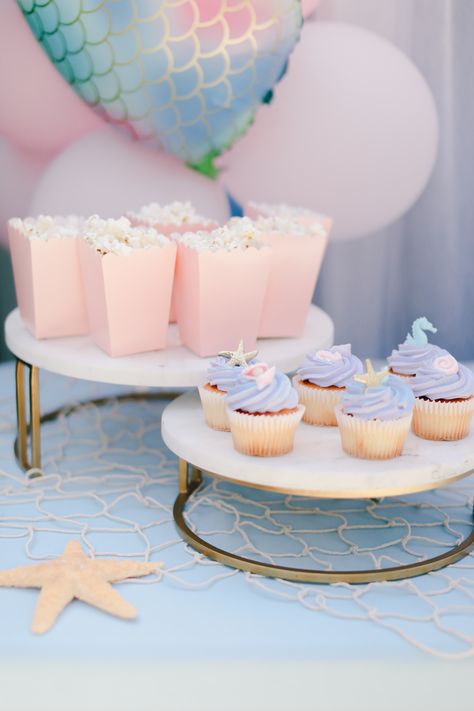 Modern Mermaid Birthday Party, Mermaid Picnic Party, Pastel Mermaid Party, Ocean Birthday Party, Mermaid Theme Birthday Party, Ocean Birthday, Mermaid Invitations, Mermaid Parties, Little Mermaid Birthday