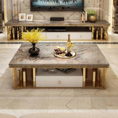 High quality Marble Coffee Table /Tea Table/Sofa table for Living Room|Coffee Tables| - AliExpress Centre Table Design Modern, Center Table Living Room Luxury, Centre Table Living Room, Centre Table Design, Meja Sofa, Tea Table Design, Center Table Living Room, Central Table, Table Marble