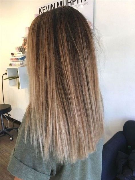 Medium Length Hair Straight, Straight Layered Hair, Brown Ombre Hair, Blond Balayage, Balayage Blonde, Brunette Balayage Hair, Brown Hair Balayage, Ombré Hair, Hair Color For Women