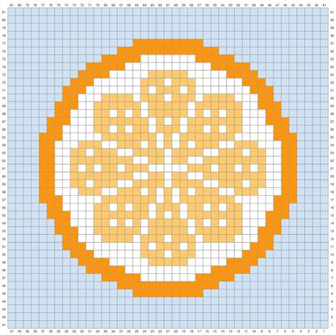 DIY Crochet Lily: [C2C Crochet] The Citrus slices pattern C2C Crochet Pillow Case. Crochet Graph Design, Easy Crochet Graph, Orange Alpha Pattern, Fruit Alpha Pattern, C2c Crochet Pillow, Crochet Graph Patterns Free Charts, Citrus Crochet, Crochet Pixel Pattern, Cross Stitch Art Pattern