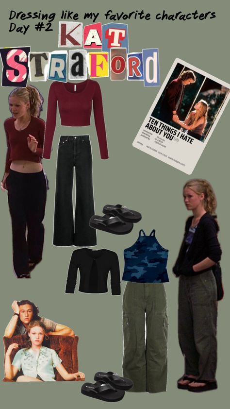 Kat Stratford Outfit, Kat Stratford, Collage Outfits, Julia Stiles, Dream Clothes, Winter Wardrobe, Fitness Inspo, Summer Wardrobe, Favorite Character