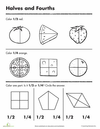 Worksheets: Beginning Fractions: Halves & Fourths Beginning Fractions 3rd Grade, Math Fractions Worksheets, Homework Helpers, Fraction Activities, Night Blessings, Math School, Fractions Worksheets, Math Fractions, Math Activity