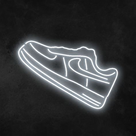 Shoes Showroom, Led Ideas, Pizza Wallpaper, Neon Shoes, Neon Flex, Nike Neon, Neon Logo, Wedding Neon Sign, Sneaker Stores