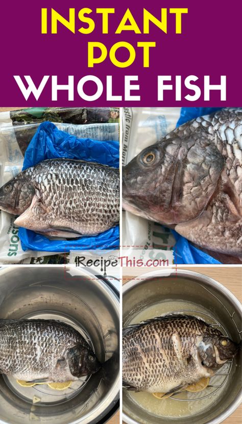 Instant Pot Whole Fish Easy Mediterranean Lunch, Best Instapot Recipes, Mediterranean Lunch, Instant Pot Steam, Whole Fish Recipes, Sliced Lemon, Pressure Cooking Recipes, Whole Fish, Electric Pressure Cooker Recipes