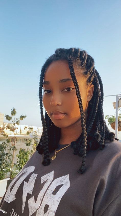 Big Short Braids, Short Afro Braids, Short Braid Hair, Short Braid Hairstyles, Short Braid, Short Box Braids Hairstyles, Short Box Braids, Big Box Braids Hairstyles, Box Braids Hairstyles For Black Women