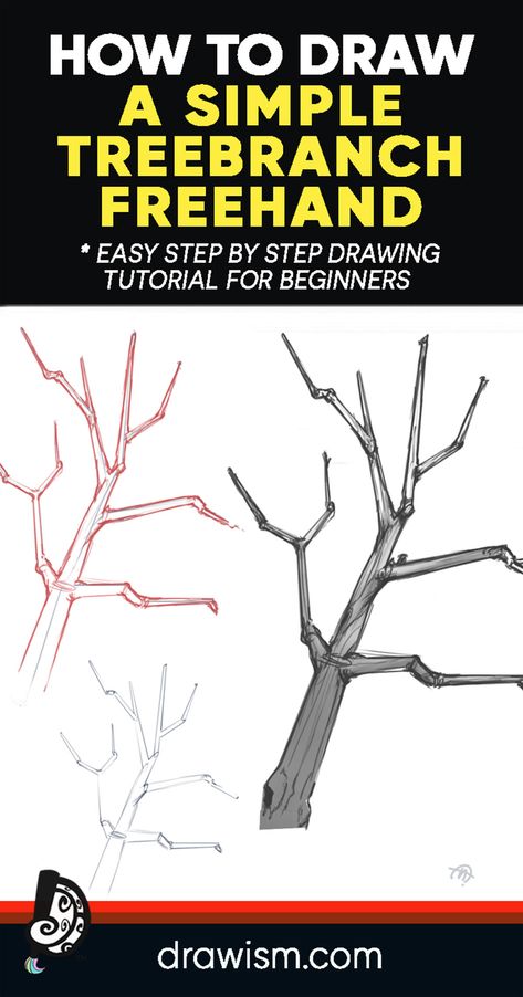 How to Draw a Simple Tree Branch Freehand | Easy Drawing Tutorial Step by Step. Learn how to start drawing a tree branch freehand with sketch tips and tricks to help you along the way in this easy step by step drawing tutorial for beginners! Save pin for later. Sketch Drawings | Sketch Things to Draw. How To Draw A Branch, How To Draw Branches, Easy Branch Drawing, Draw Trees, How To Draw Branches Step By Step, How To Draw Tree Branches, How To Draw Trees Step By Step, How To Draw Tree Branches Step By Step, How To Draw Trees