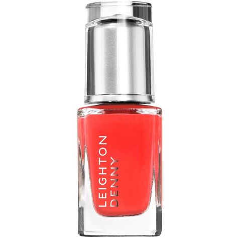 Leighton Denny Nail Colour, The International Collection, Bon Voyage found on Polyvore Red Nail Varnish, Bright Red Nails, Red Carpet Manicure, Edge Nails, Nail Care Products, London Nails, Ebay Store Design, Blush Contour, Nail Colour