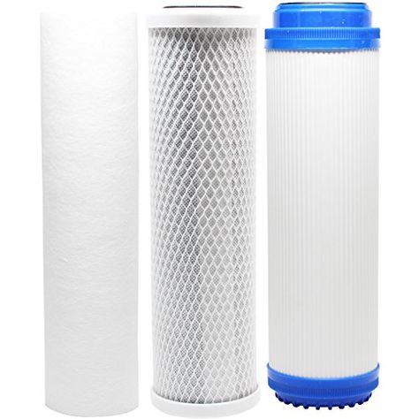 Replacement Filter Kit for Aquasafe Aquarium II RO System - Includes Carbon Block Filter, PP Sediment Filter & GAC Filter - Denali Pure Brand Water Purification Process, Ro System, Water Purification Tablets, Reverse Osmosis Water Filter, Water Purification System, Brand Names And Logos, Reverse Osmosis Water, Water Usage, Water Filtration System