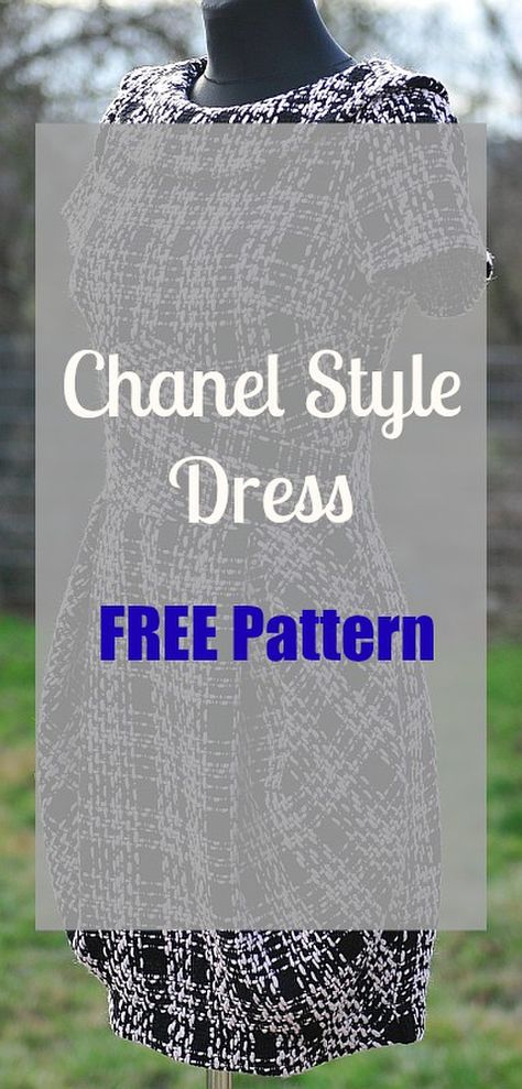 chanel little black dress                                                                                                                                                                                 More Chanel Little Black Dress, Trendy Sewing Patterns, Sewing Dress, Dress Patterns Free, Chanel Style, Free Sewing Pattern, Trendy Sewing, Diy Vetement, Clothes Sewing