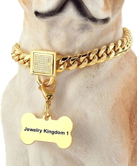 Why choose Stainless Steel Jewelry?

Stainless Steel jewelry does not tarnish and oxidize, which can last longer than other jewelries. It is able to endure a lot of wear and tear.
And it is amazingly hypoallergenic. Such advantages make it a more popular accessory. 
#gold
#gold_dog_chain
#dog
#dogs
#chain_collar
#for_dogs Diamond Collar Dog, Dog Chain Collar, Dog Accesories, Dog Chain, Dog Bling, Dog Collar With Name, Cute Dog Collars, Chain Collar, Custom Dog Collars