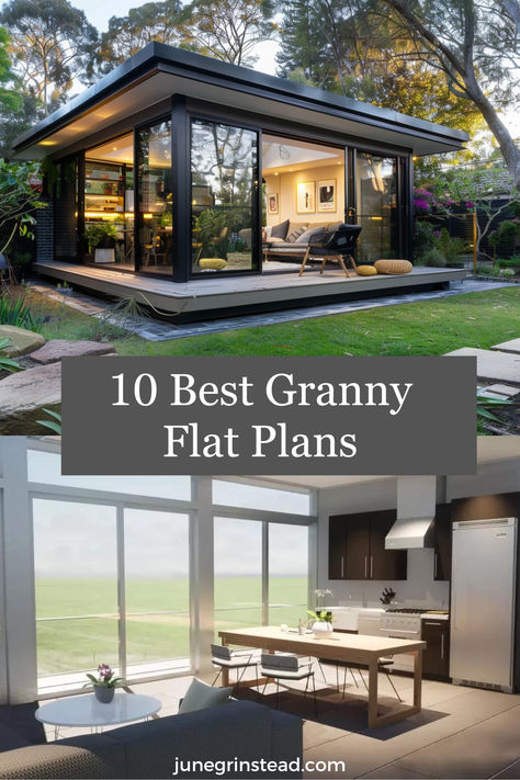 Modern Granny Flat, ADU, Mother In Law Cottage Modern Casitas Guest House, Granny Flat Designs Australia, Mother Inlaw Suite, Granny Flat Layout, One Bedroom House Plans Simple, Small Granny Flat Ideas, Granny Flat Plans 2 Bedroom, 1 Bedroom Granny Flat Plans, Adu Units