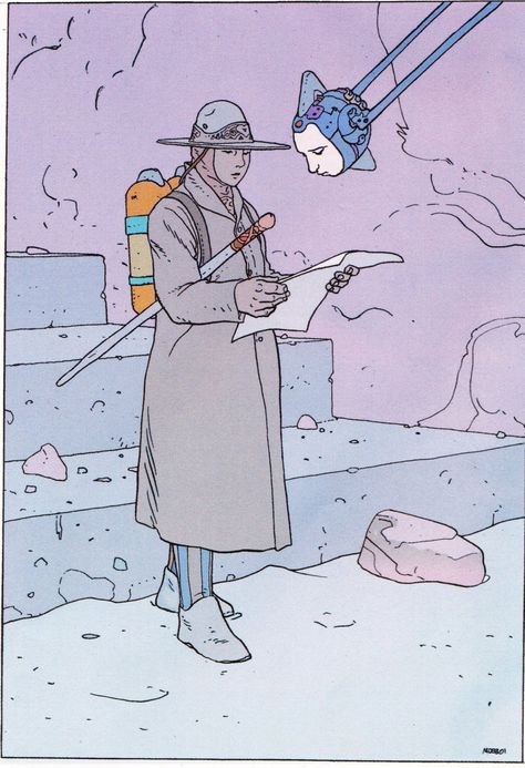 Mobius Art, Jean Giraud Moebius, Jean “moebius” Giraud, Moebius Art, Jean Giraud, Max Ernst, Bd Comics, Arte Inspo, Science Fiction Art