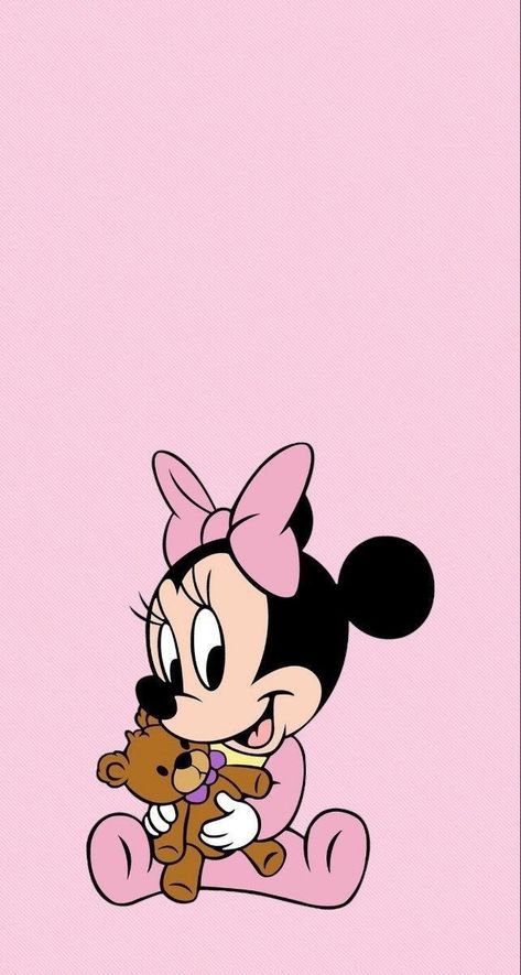 Baby Mini Mouse Wallpaper, Baby Pink Wallpaper Iphone, Minnie Mouse Drawing, Mickey Mouse Wallpaper Iphone, Iphone Wallpaper Preppy, Minnie Mouse Images, Disney Characters Wallpaper, Idee Cricut, Images Disney