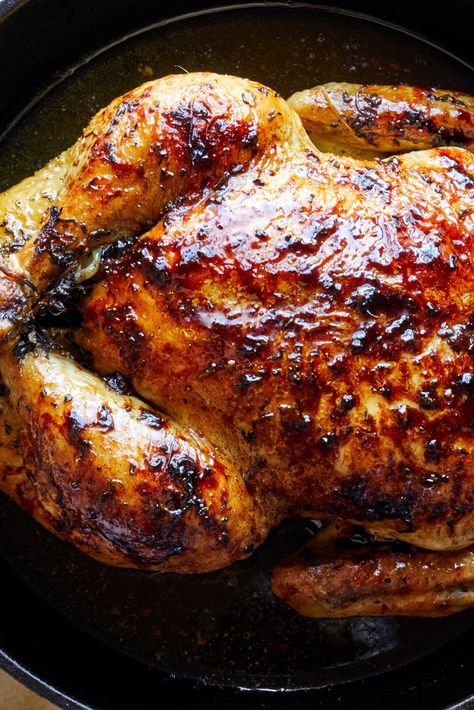 Roast Chicken With Maple Butter and Rosemary Recipe - NYT Cooking Roasted Dinner, Simple Roast Chicken, New York Times Cooking, Rosemary Recipes, Chicken Roast, Easy Roast Chicken, Maple Butter, Rosemary Chicken, Fall Recipe