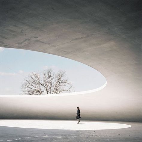 Via promenadearchitecture Teshima Art Museum, Ryue Nishizawa, Kagawa, Japan Kagawa Japan, Teshima Art Museum, Ryue Nishizawa, Kagawa, Brutalist Architecture, Minimalist Architecture, Space Architecture, Brutalism, Landscape Architecture