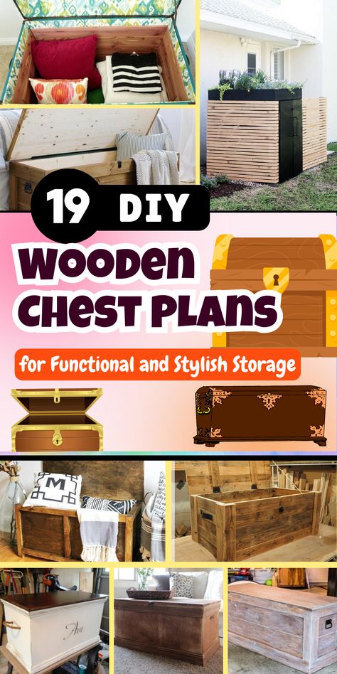 Upgrade your storage game with these wooden chest ideas! They¡¯re practical, elegant, and perfect for any room. Let¡¯s craft a piece that lasts! Diy Wooden Chest, Chest Ideas, S Craft, Secret Storage, Wooden Chest, Stylish Storage, Child's Room, Home Improvement Projects, Wooden Diy