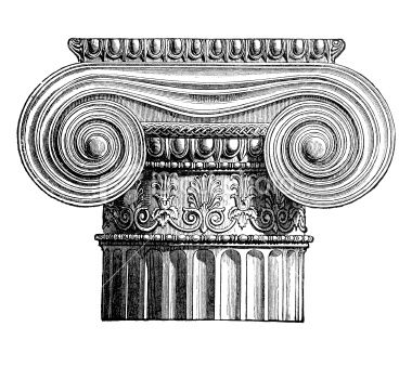 Ionic pillar Ionic Order, Architecture Antique, Column Capital, Greek Columns, Ancient Greek Art, Ancient Greek Architecture, Roman Architecture, Biblical Art, Decoration Originale