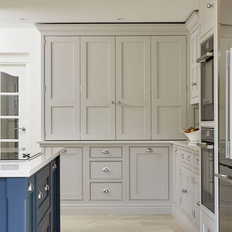 Blue Shaker Kitchen | Tom Howley Tom Howley Kitchen, Kitchen Cabinets Grey And White, Large Kitchen Pantry, Blue Shaker Kitchen, Shaker Style Kitchen Cabinets, Shaker Kitchen Design, Kitchen Cabinet Trends, Kitchens Cabinets, Classic Kitchen Design