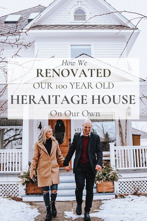 We took this 120 year old fixer upper and made it into our dream house. Head over to see the before and afters and get all the tips on how we did it. Farmhouse Remodel Before And After, Old House Before And After, Old Farmhouse Renovation, Old Farmhouse Remodel, Renovation Old House, Old Home Renovation, Old Houses Renovation, Home Remodel Before And After, Easy Home Improvement Projects