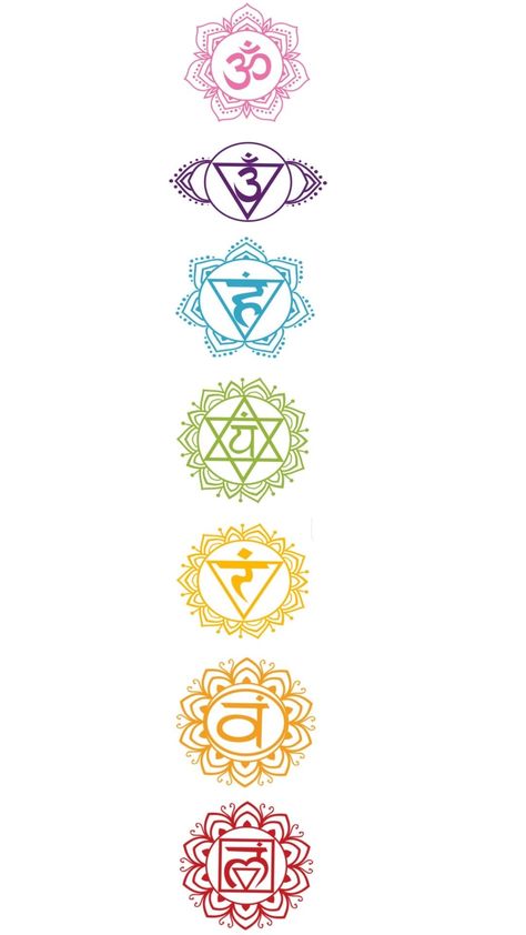 Tattoo Yoga Symbols Meditation, Chakra Neck Tattoo, Solar Plexus Chakra Tattoo, Seven Chakras Tattoo, Chakras Aesthetic, Chakra Aesthetic, Chakras Tattoo, Chakra Meditation Art, 7 Chakras Meaning