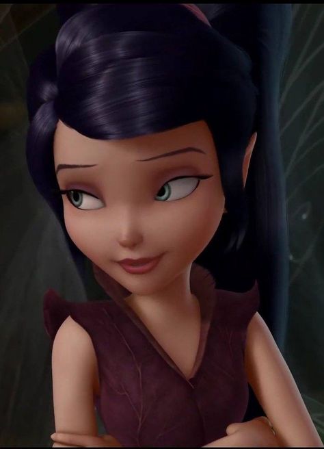 Vidia Icon, Vidia Fairy Icons, Tinker Bell Vidia, Hear Me Out Characters Girl, Jade Character, Vidia Tinkerbell, Princess With Black Hair, Tinkerbell Characters, Tinkerbell Movies