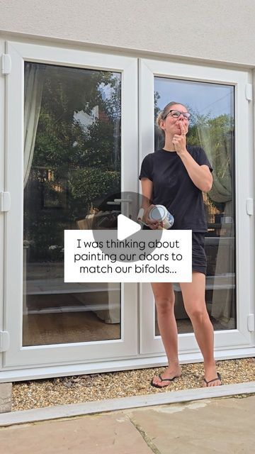 Samantha Crouch on Instagram: "D I Y  D O O R S  MA K E O V E R 

I was thinking about painting our French doors black for some time, to match our bifold doors at the other side of the house. But people were telling me not to do it...

Of course, I didn't listen and set to work transforming them over two of the hottest days of the year so far! I'm not going to lie it was hard work, and I'm an experienced painter. The days were long in the sun, but here's the result!

W H A T  D O  Y O U  T H I N K ? I'm debating about painting the other side of the doors now...

I used Rust-Oleum's matt finish UPVC paint in Natural Charcoal, which was kindly gifted by @makeitrustoleum.  I'll pop more details in my stories. Happy to answer any questions. S 🖤

Pr- as paint gifted 

#diy #diyprojects #upcycl Paint Upvc Windows, Back Patio Door Ideas, Painted Patio Doors, Patio Doors Ideas, French Door Ideas, French Doors Black, Painted Upvc Door, Painted French Doors, Upvc French Doors