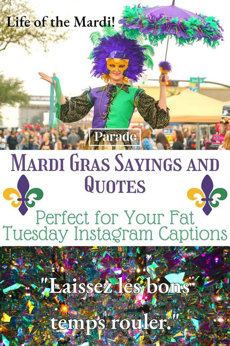 Fat Tuesday Quotes Fun, Fat Tuesday Meme Funny, Happy Mardi Gras Quotes, Mardi Gras Captions Instagram, Mardi Gras Captions, Mardi Gras Sayings Funny, Fat Tuesday Quotes, Mardi Gras Instagram, Mardi Gras Facts