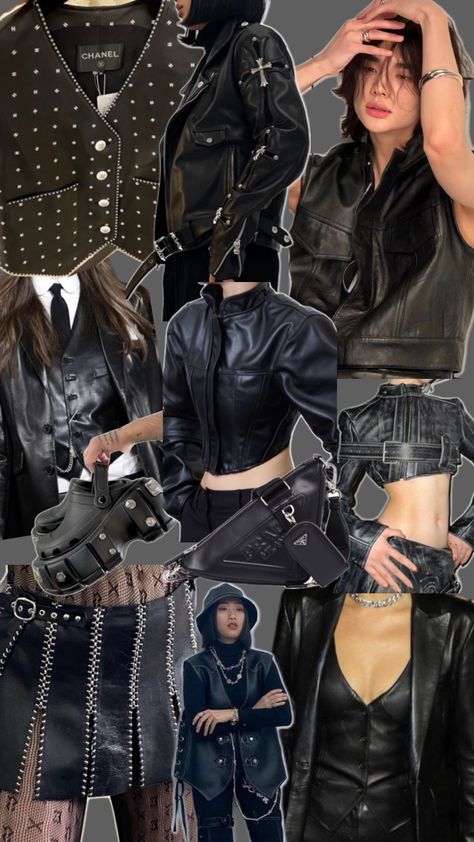 Leather, structured, fashion, all black, aesthetic clean grunge. Black Leather Aesthetic, Clean Grunge, Leather Aesthetic, Aesthetic Clean, Black Board, Aesthetic Black, Black Leather, Leather, Black