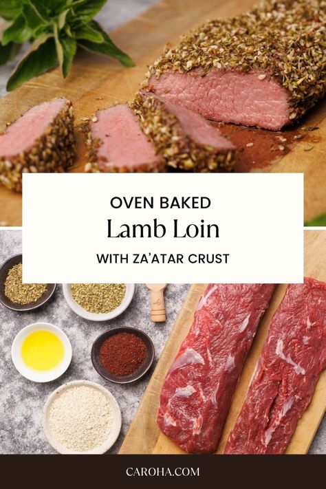 Juicy and lean lamb loin covered in an aromatic za'atar crust – roasted to perfection. Perfect for special occasions such as Easter or Christmas. Easy Easter Baking, Roasted Lamb, Lamb Loin, Easter Meal, Za Atar, Lamb Roast, Easter Baking, Roast Recipes, Easy Easter