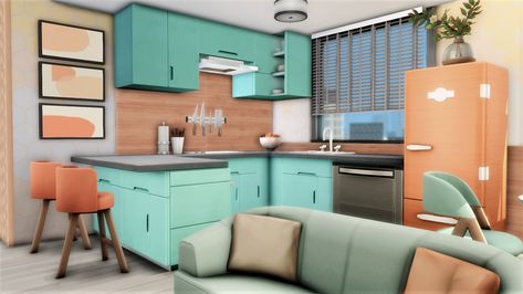 Sims 4 House Design, Sims 4 Build, Sims 4 Houses, Sims House, Sims 3, Sims 4, Kitchen Cabinets, House Design, Building