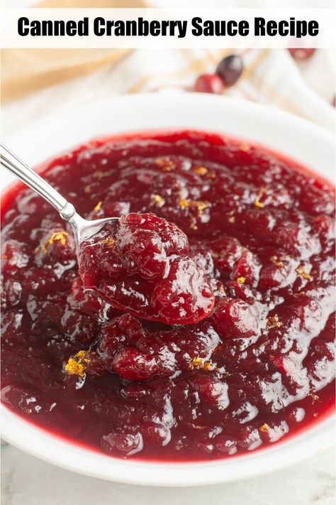 Learn how to make canned cranberry sauce better. This canned cranberry sauce recipe is simple and will take your canned cranberries to the next level. A great side dish for the holidays. Orange Cranberry Sauce, Orange Sauce Recipe, Fresh Cranberry Sauce, Best Cranberry Sauce, Easy Cranberry Sauce, Cranberry Orange Sauce, The Chunky Chef, Canned Cranberries, Jellied Cranberry Sauce