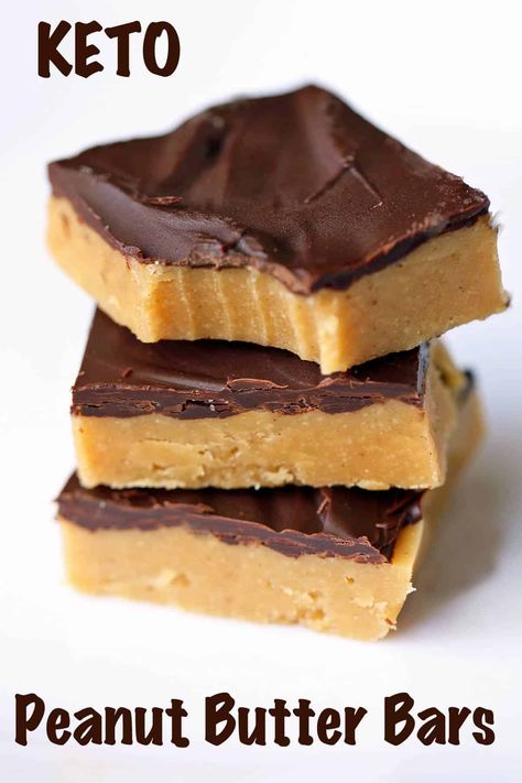 Keto Peanut Butter Bars, Peanut Butter Bars Healthy, Keto Camping, Metabolism Recipes, Gluten Free Sugar Free Recipes, Keto Bakery, Thm Sweets, Peanut Bar, Bars Healthy