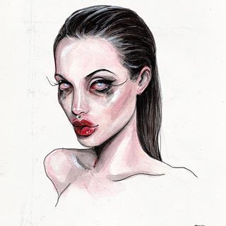 Angelina Jolie Drawing, Lucas David, Drawing Celebrity, Indie Art, Celebrity Moms, Arte Inspo, Arte Sketchbook, Foto Art, Trippy Art