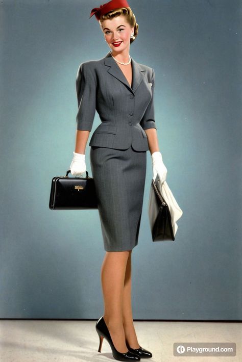 60s Business Woman, 60s Women, Skirt Suit Set, Vintage Pin Up, Suit Set, Skirt Suit, Business Women, Art Girl, Cool Girl