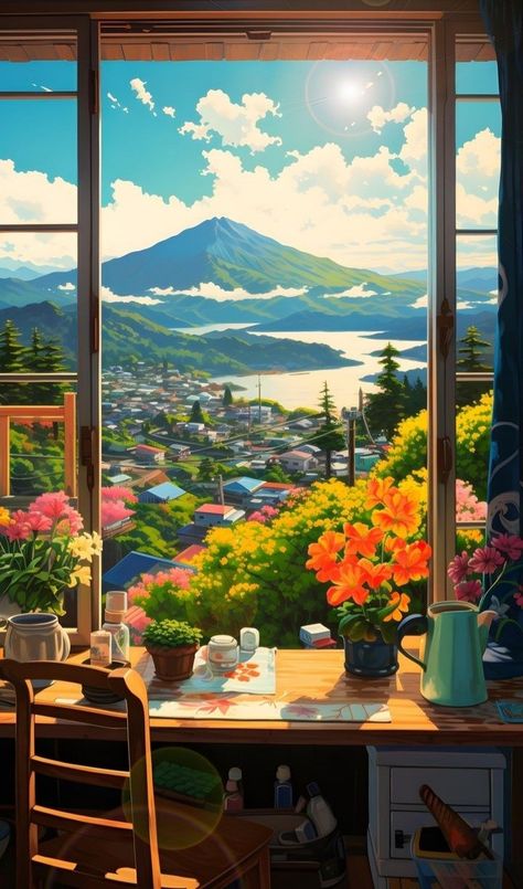 Lofi Aesthetic Mountain, Image Girly, Cocoppa Wallpaper, Dreamy Landscapes, Cool Wallpapers Art, Beautiful Landscape Wallpaper, Fantasy Art Landscapes, Dessin Adorable, Paint By Numbers